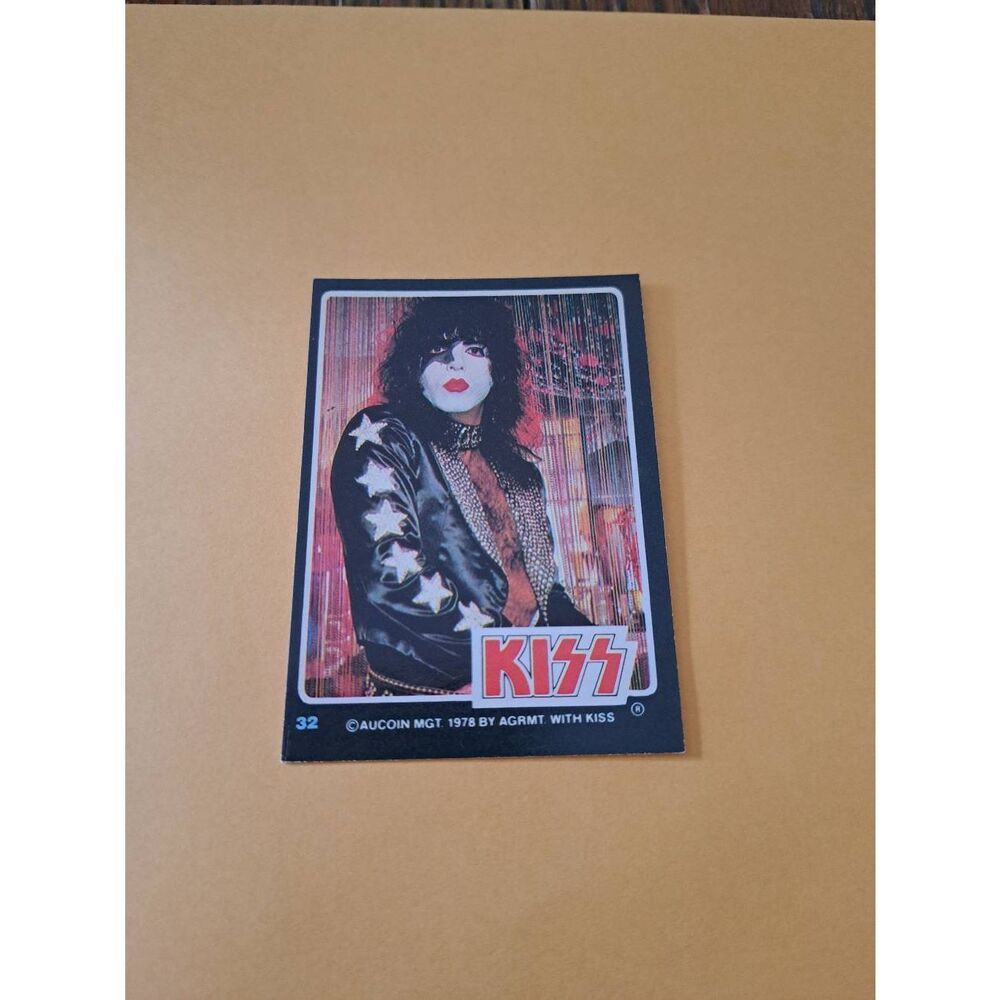 Vintage 1978 Aucoin Management AGRMT KISS Trading Card No 32 Collectible Rock